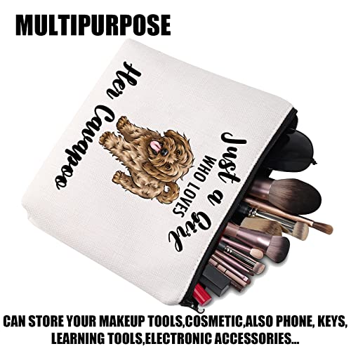 JYTAPP Cavapoo Makeup Bag Animal Lover Gifts Just A Girl Who Loves Her Cavapoo Cosmetic Bag Cavapoo Zipper Pouch Bag
