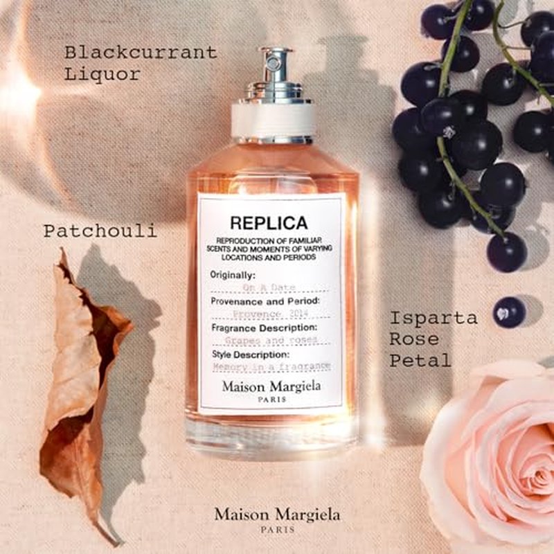 Maison Margiela - Replica - On a Date Eau de Toilette - Floral Fragrance - With Patchouli, Rose, & Black Current Accords