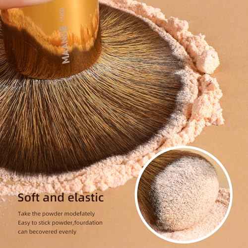 MAANGE 20 Pcs Makeup Brushes with Gift Box, Double-End Multi-functional Makeup Brushes for Blending Liquid Powder Concealer Cream Blush Buffe,Coffee Gold