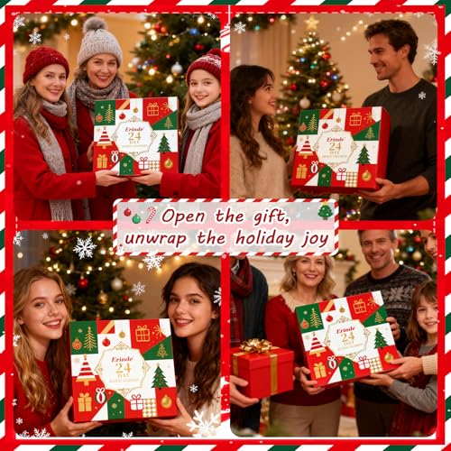 Erinde Makeup Advent Calendar 2025, 24 Days Christmas Gift Makeup Set for Teen Girls & Women, 2025 Xmas Holiday Countdown Calendar Beauty & Cosmetics Holiday Surprise Make Up Gift Kits for Women