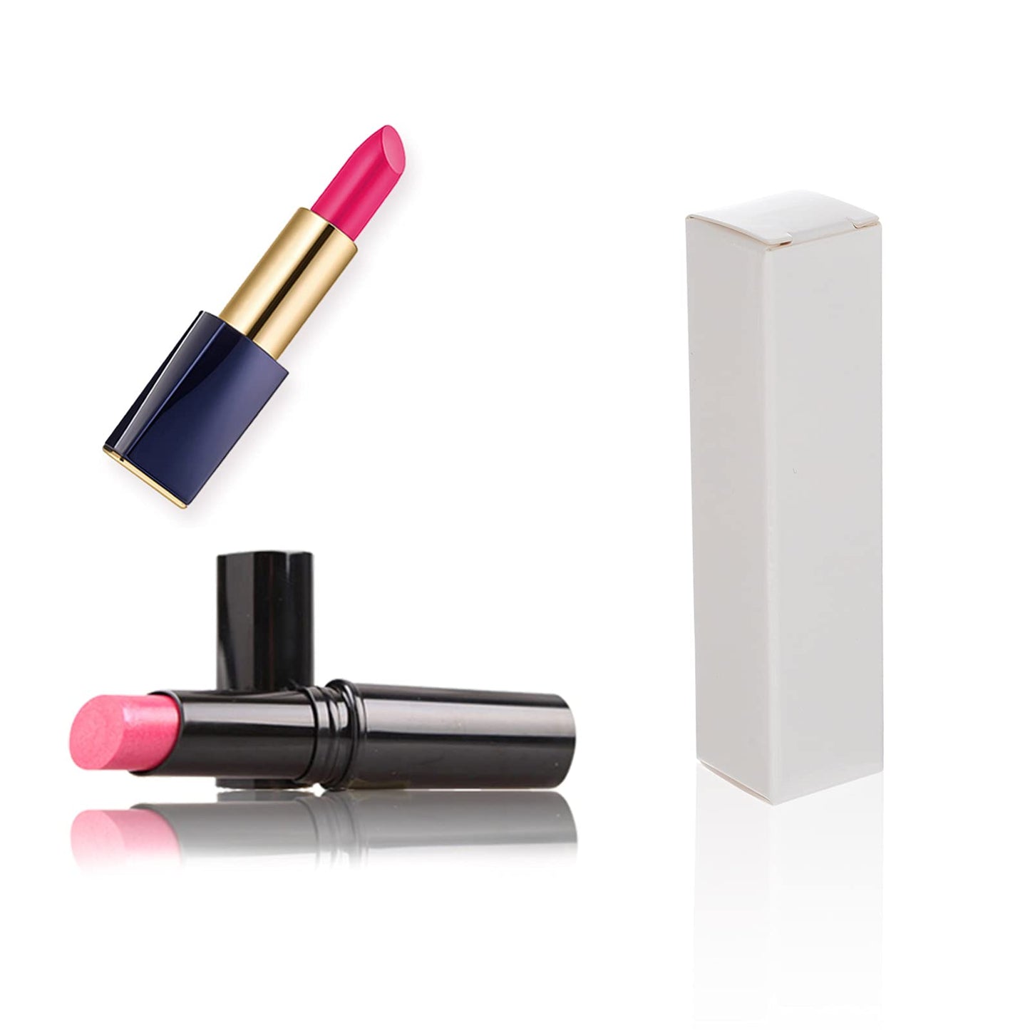 EXCEART Lipstick Pack 50 Pcs Lip Gloss Tubes Kraft Paper Packaging Boxes Lipstick Storage Boxes Lip Balm Wrapping Box (White) Paper Essential Oil Box