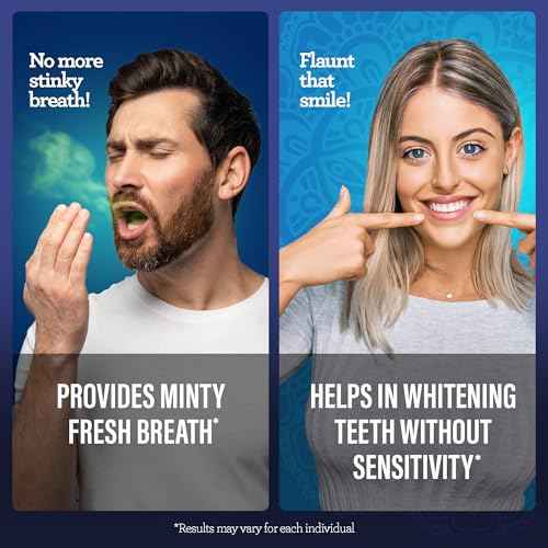 GuruNanda Teeth Whitening Dual Barrel Oxyburst Mouthwash - Alcohol & Fluoride Free, Hydrogen Peroxide to Promote Whiter Teeth - Wild Mint - 20 Fl Oz