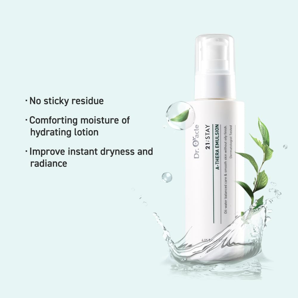 DR.ORACLE A-Thera Emulsion Face Moisturizer Moisturizing Facial Lotion for Sensitive Skin, (4.05fl.oz) Dermatologist Tested, 21;STAY