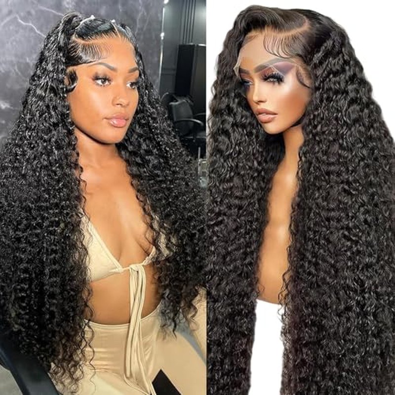 13x6 Lace Frontal Wigs Human Hair Water Wave 24 Inch Hd Transparent Lace Front Wigs Human Hair Water Wave Pre Plucked With Baby Hair Wet And Wavy 200 Density Natural Color