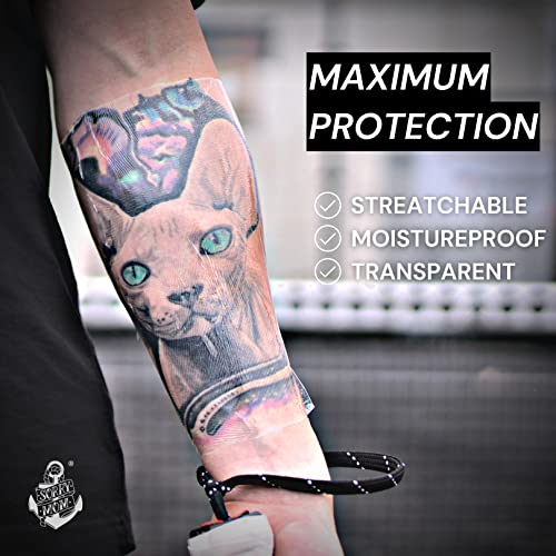 Sorry Mom Tattoo Aftercare Bandage - Clear Tattoo Bandage Waterproof, Adhesive Tattoo Wrap - Tattoo Healing Wrap - Tattoo Film Protection - Second Skin Tattoo Cover 6.5 ft x 6 in