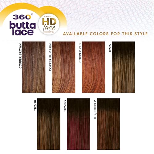 Sensationnel Butta 360 Lace Wigs - Unit 6 Wider Parting 360 Degree Lace Glueless Synthetic Preplucked Hairline (TH2/27)