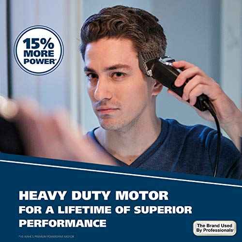 Wahl USA Elite Pro High-Performance Corded Home Haircut & Grooming Kit for Men ? Electric Hair Clipper ? Model 79602M