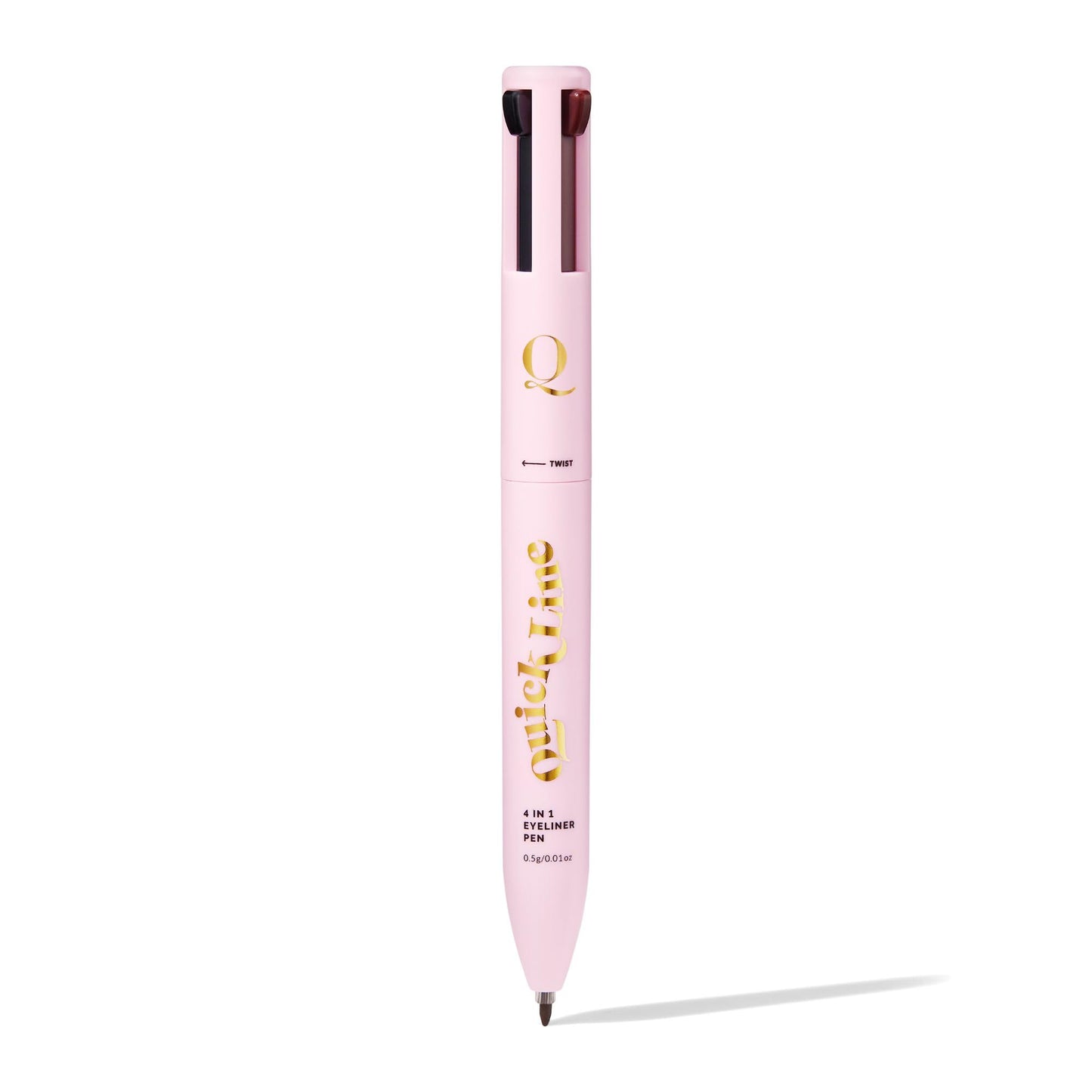 The Quick Flick 4-in-1 Makeup Eyeliner Pen – Black, Brown, Burgundy & Gold Shades – Smudge-Proof, Vegan, Blendable – Long Lasting Eyeliner for Bold & Subtle Looks (fit colors 4 in 1 makeup pen)