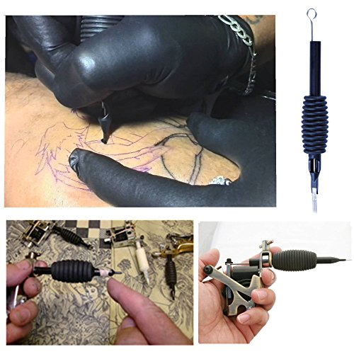 Tattoo Needles and Tubes Combo- Yuelong 40PCS 25mm Tattoo Tube with Assorted Tattoo Needles 3RL 5RL 7RL 9RL 5RS 7RS 9RS 5M1 7M1 9M1 for Tattoo Machine Tattoo Kits Tattoo Supplies