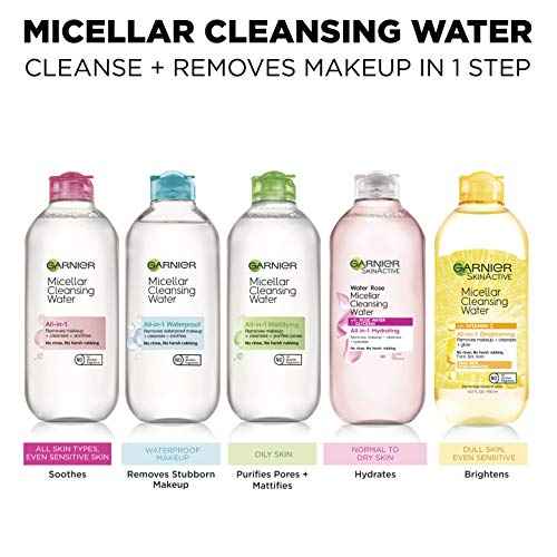 Garnier Micellar Water with Vitamin C, Facial Cleanser & Makeup Remover, Brightening & Hydrating, For All Skin Types, Vegan, Cruelty Free, 13.5 Fl Oz (400mL), 2 Count