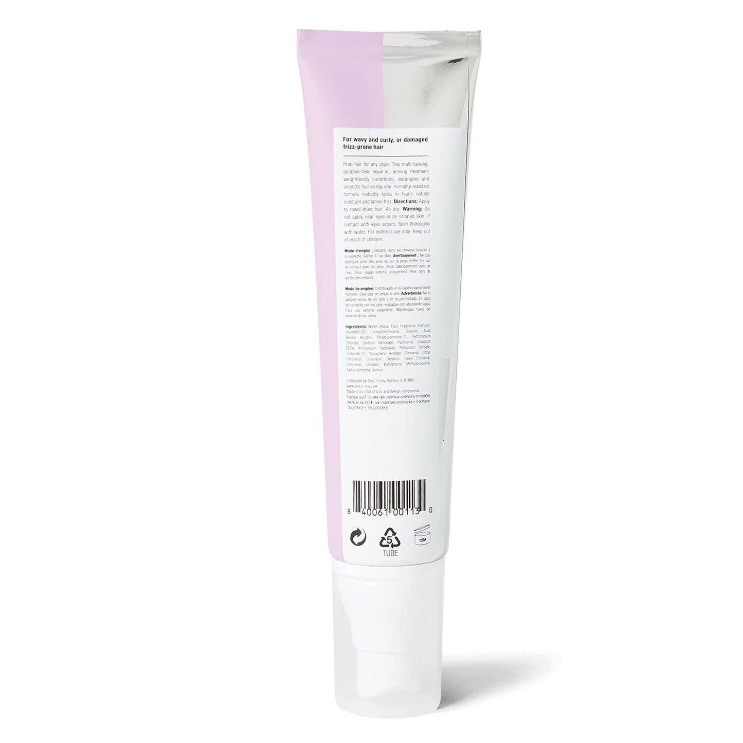One 'N Only Zero Fuss Coarse/Frizzy Hair Primer, Leave-in Spray, Detangles and Smooths, Weightlessly Conditions, Humidity Resistant, Tames Frizz, No Heat Required, 5 Fl. Oz