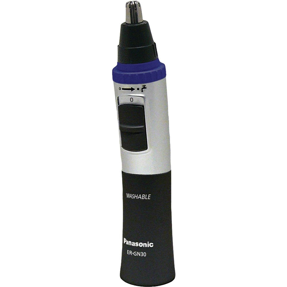 Panasonic Nose Hair Trimmer | Men's Wet/Dry Ear Trimmer with Vortex Cleaning System - Battery Operated
