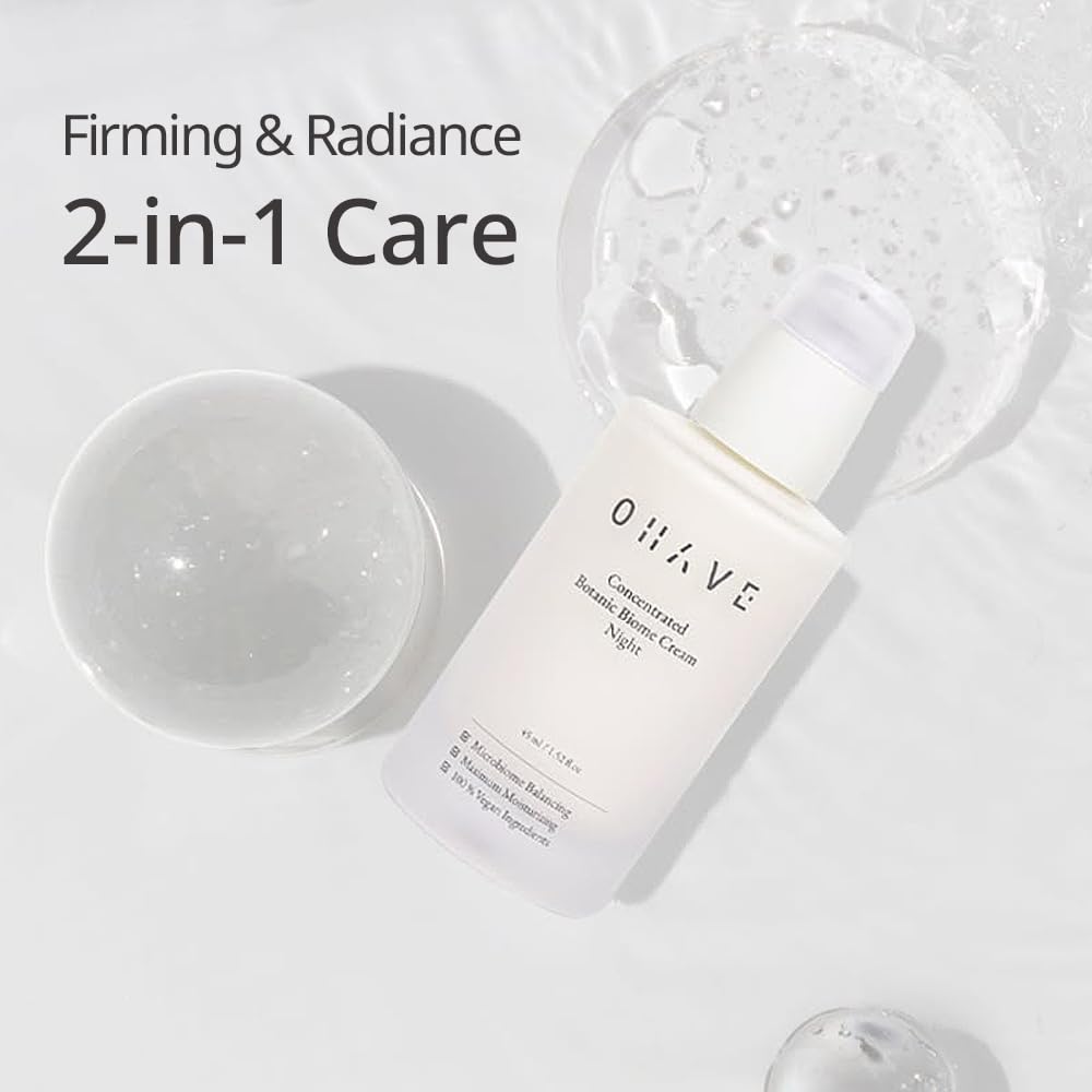 ZIOSTAND OHAVE Night Cream – Hydrating Korean Moisturizer for Instant Hydration & Overnight Skin Comfort – Gentle Face Cream for Women with Botanical Ingredients, 45ml