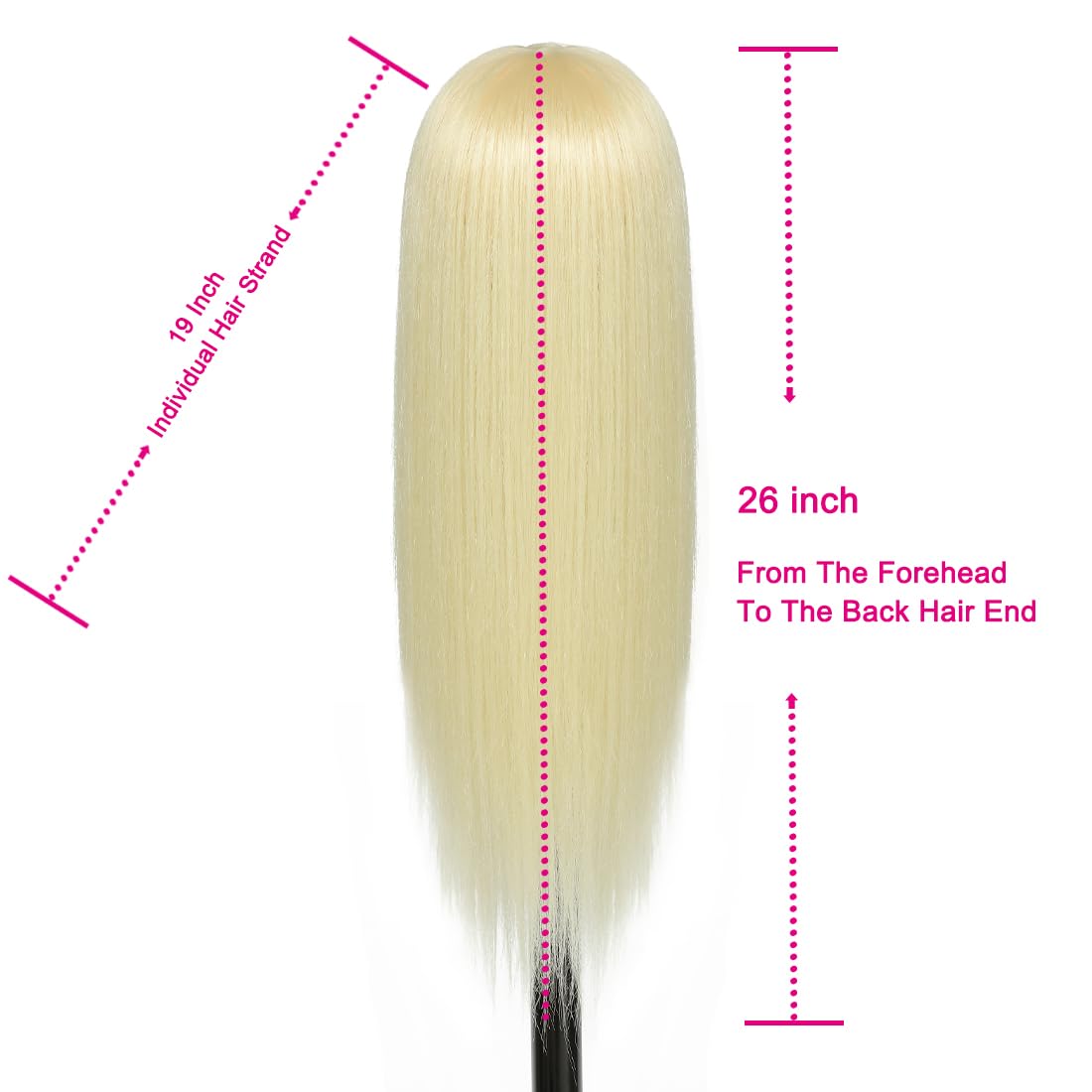 Blonde Mannequin Head with Stand - 60% Real Hair for Makeup Practice | Ideal for Girls