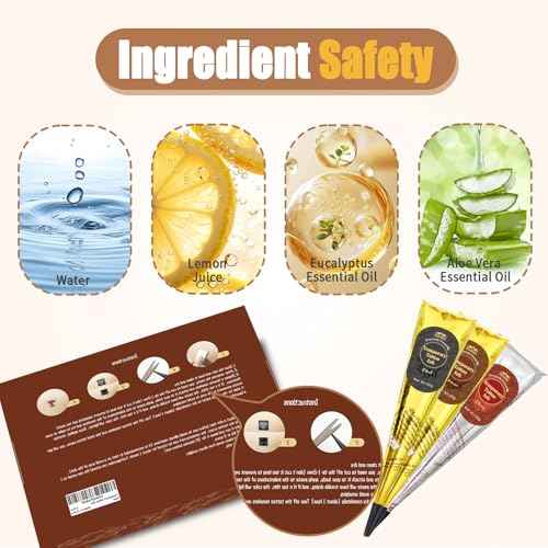 136 Pcs Temporary Tattoo Stencils Kit, 3 Pcs Tattoo Cones 3 Color (Black/Maroon/Cherry Red/) Reusable Templates and Cotton Swabs, DIY Body Art Skin Painting Designs for Women Men Adults Kids Gifts