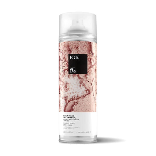IGK JET LAG Invisible Dry Shampoo Spray | Refreshes Hair Between Washes + Absorbs Oil | Weightless, No White Residue, Soft Finish | Vegan + Cruelty Free | 6.3 Oz