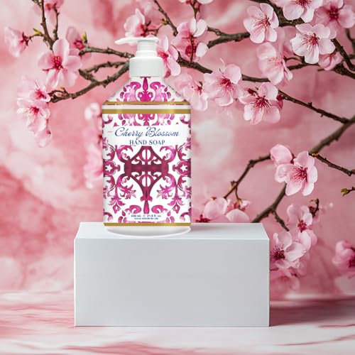 Home & Body Company Dolce Breeza Hand Soap 8 pack, 4 Scents - Cherry Blossom, Olive Thyme, French Lavender, Meyer Lemon, Pump Bottles, 21.5oz bottles