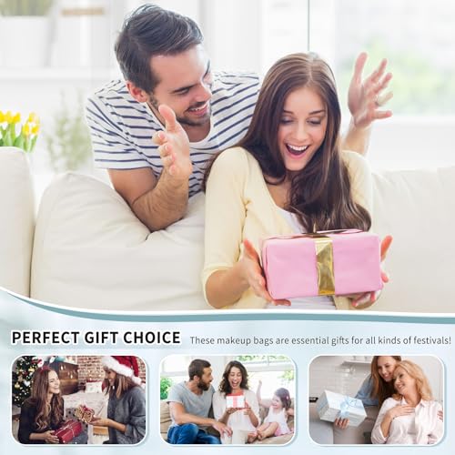 Cute Quilted Floral Makeup Bag(3Pcs)£¬Coquette Aesthetic Cosmetic Bag£¬Travel Toiletry Bags£¬ Kawaii Aesthetic pouch for Women (64-GridRose)