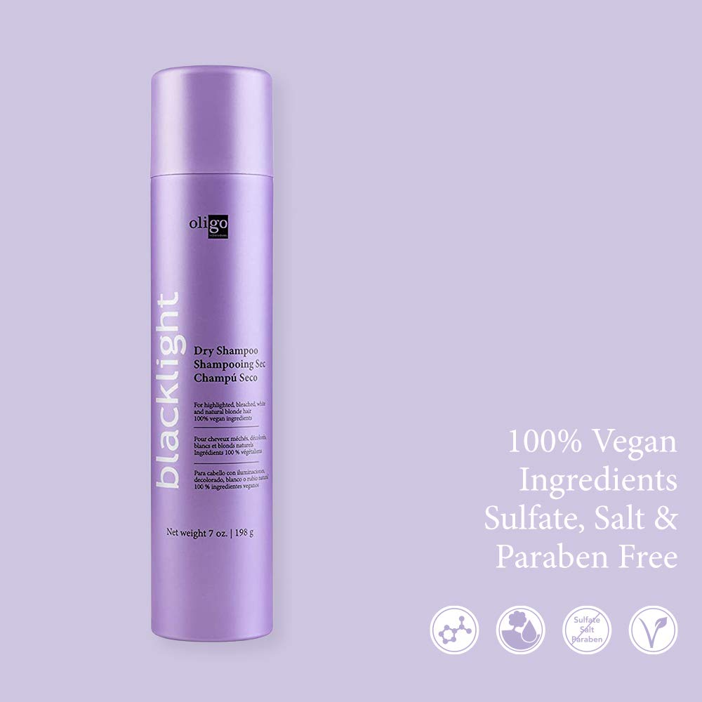 Oligo Professionnel - Blacklight Dry Shampoo for all hair types - Vegan - Weightless volume - Leaves hair feeling clean - Neutralizes odor - Residue free - 7oz