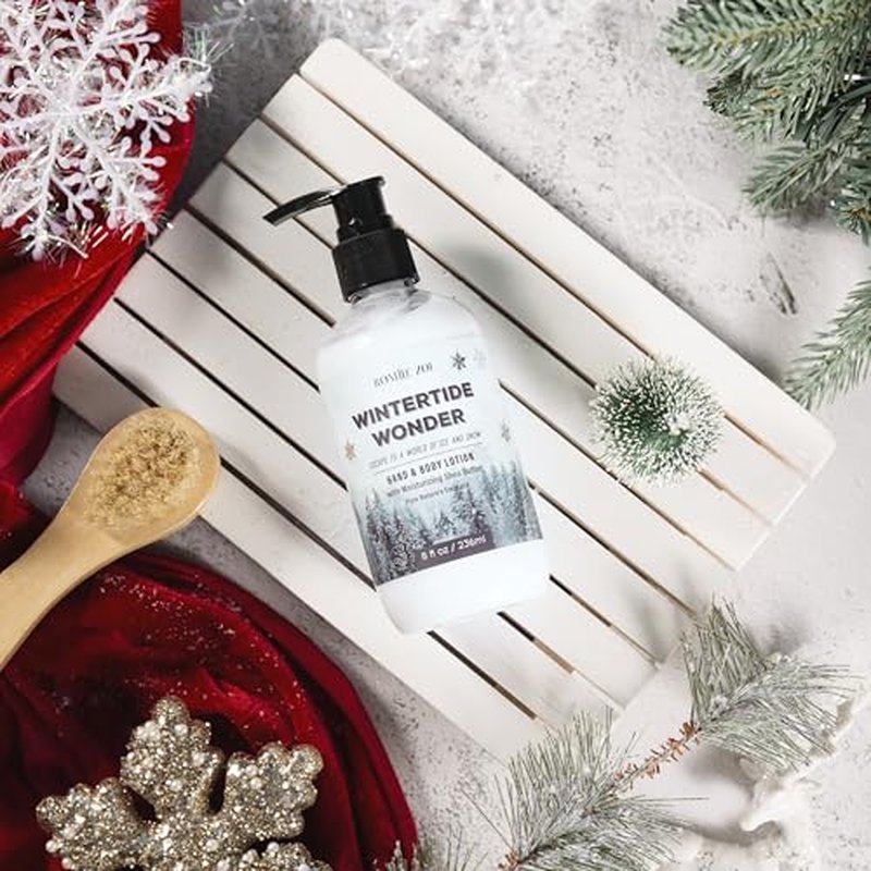 ROMIIE ZOI Christmas Hand & Body Lotion with Moisturizing Shea Butter - Wintertide Wonder- Infused with Winter Woods Aroma - 236 ML / 8 FL OZ