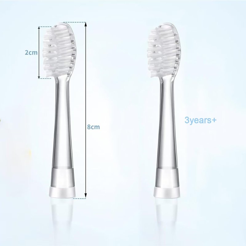 Compatible with Seago SG513/SG977/SGEK6/DT - K6 Electric Toothbrush, Replacement Brush Heads for Kids Electric Toothbrush 3+ Years, Suitable for Toddlers (White, 4 - Pack)