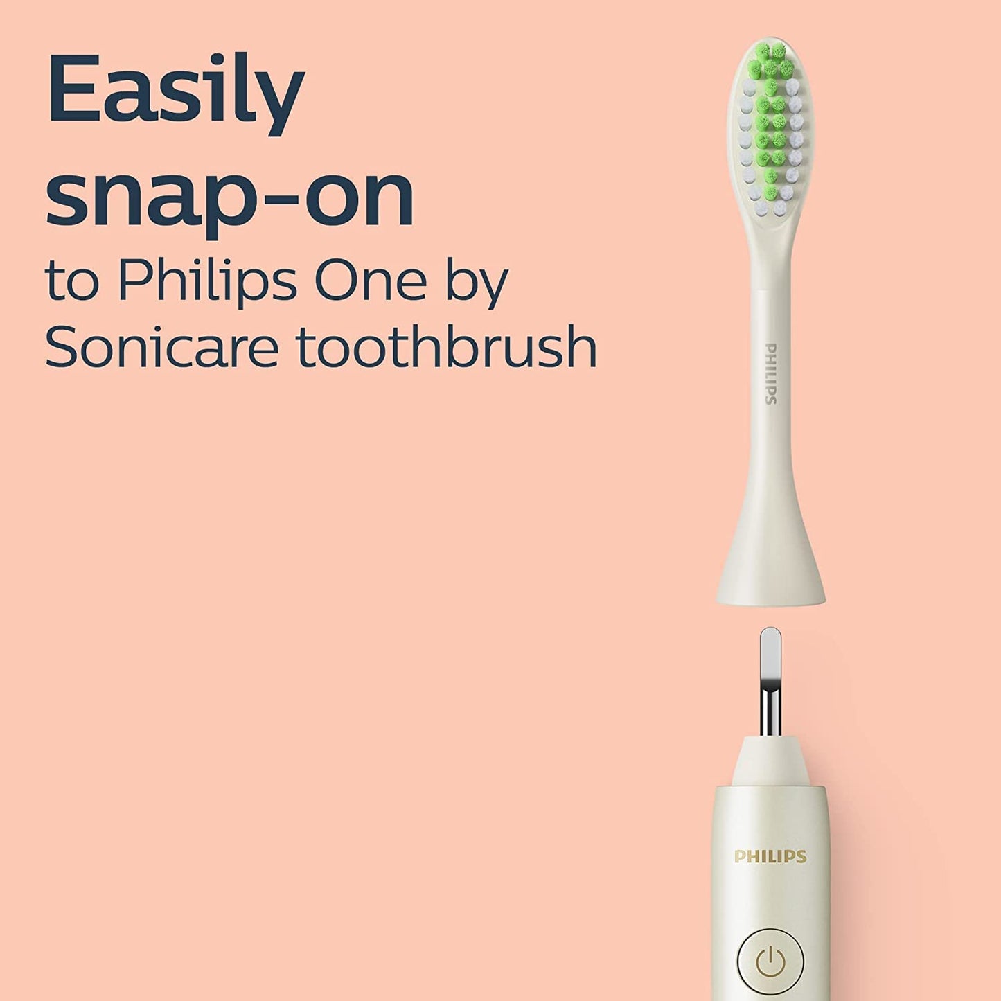 Philips One by Sonicare 2pk Brush Heads, White BH1022/07