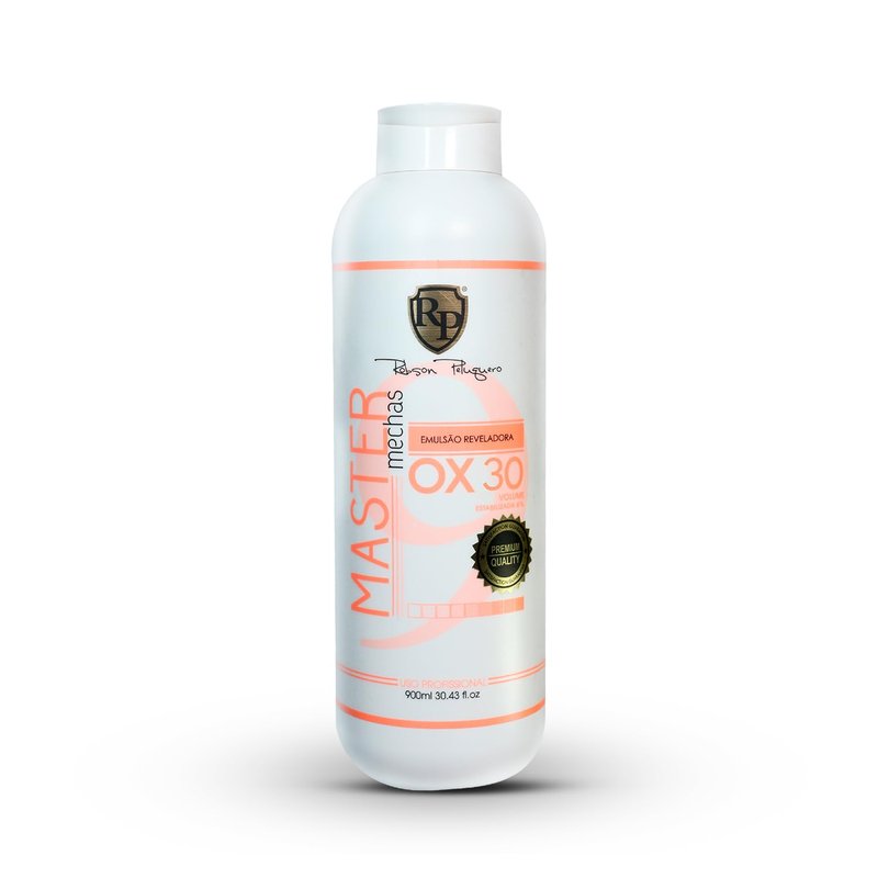 Robson Peluquero Master Mechas OX Hair Bleach 30 Volume, Hair Developer - 900mL | Professional High-Lift Cream Peroxide for Bleach Hair, Highlights, Balayage | Controlled Lightening & Protection