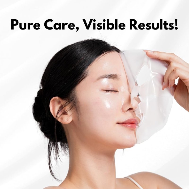 Oh My Pure Hydrogel Collagen Korean Face Mask 5+5 EA Luxury Skin Care (AntiWrinkle, Vegan Mucin) (Variety 10)