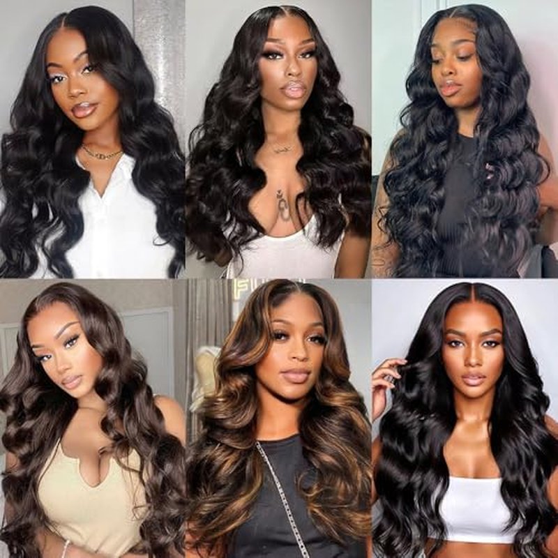 12A Human Hair Bundles with Closure 18 20 22 with 16 Inch Brazilian Body Wave 3 Bundles Human Hair with 4x4 HD Lace Closure 100% Unprocessed Virgin Human Hair Weave