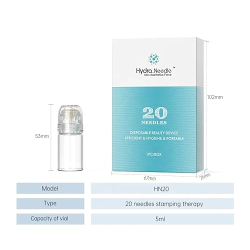Hydra Derma Beauty Roller HY 20 - Titanium Hydra Needle 20 Dermastamp, 0.25mm