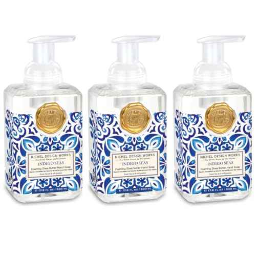 Michel Design Works Indigo Seas 3-PACK Foaming Hand Soaps, 17.8 fl oz each