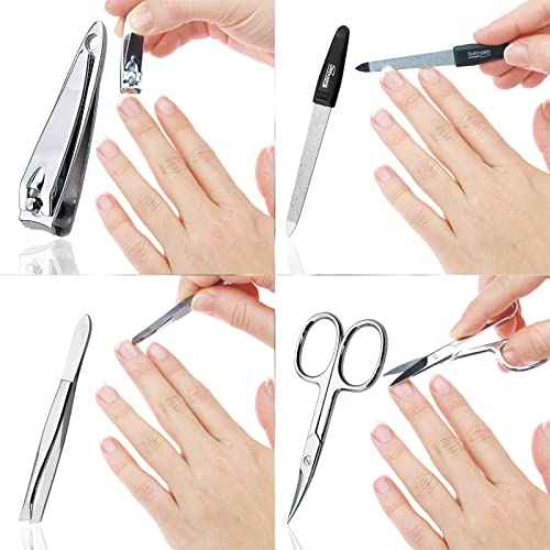 marQus manicure set 4-piece travel set with file from Solingen nail care set nail scissors set and nail set