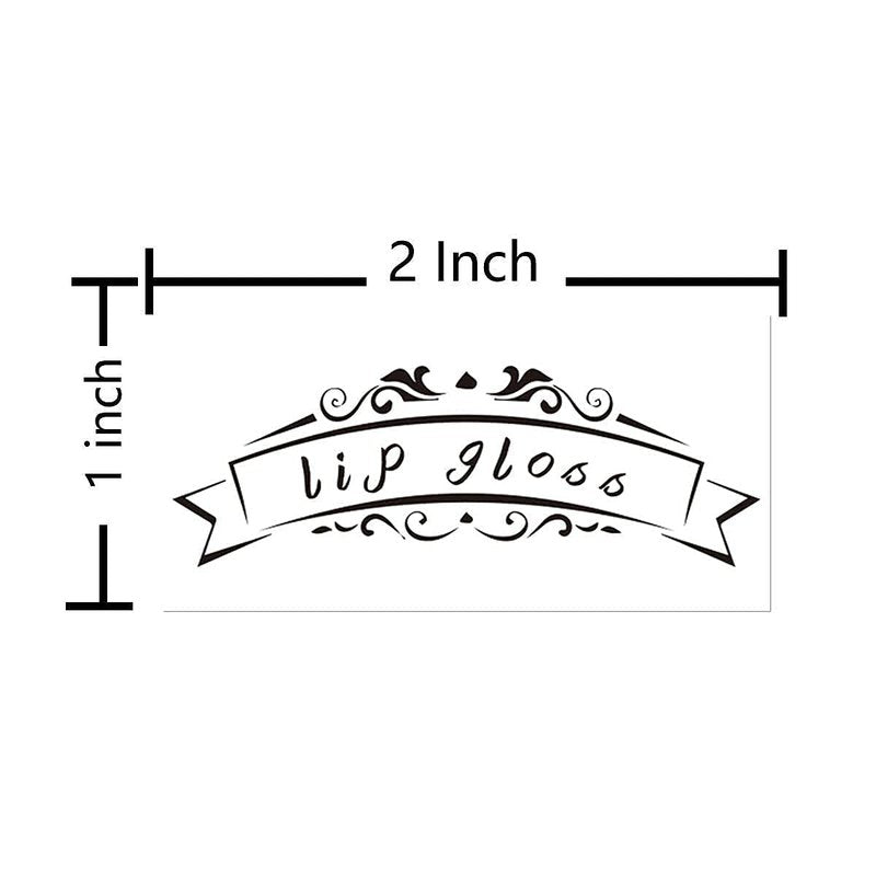 Lip Gloss Tube Stickers,2x1 Inch Clear Roller Bottles Stickers,Waterproof Label for Personalized DIY Lip Gloss Bottle,200 Pcs Per Pack