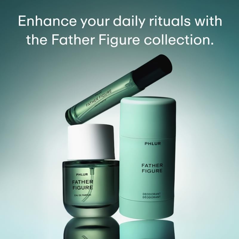 PHLUR Father Figure Perfume - Unisex Fig & Vanilla Eau de Parfum, 9.5 mL | Fresh Green Fragrance with Waterlily & Jasmine