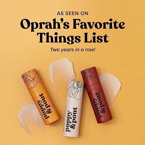 Poppy & Pout Marshmallow Creme Jumbo Lip Balm | All Natural Lip Balms & Moisturizers | Hydrates with Beeswax, Vitamin E, Organic Coconut Oil | Cruelty-Free | Lip Balm in Recyclable Cardboard Tube