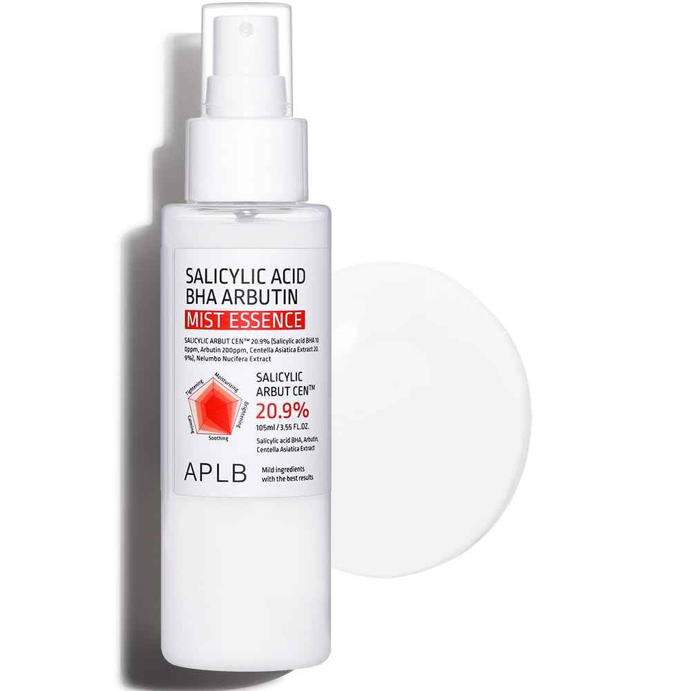 APLB Salicylic Acid BHA Arbutin Mist Essence | SALICYLIC ARBUT CEN™ 20.9% 3.55 FL.OZ/Korean Skincare, Replenishing Moisture, Revitalize for Gentle and Improve Skin Texture Through Salicyclic