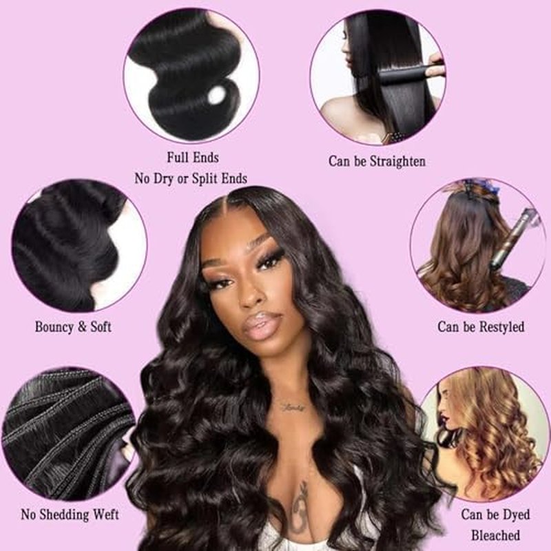 16A Real Raw Bundles Body Wave Human Hair,No Tangle No Shedding Body Wave Bundles Human Hair,Triple The Lifespan Over Regular Virgin Hair Bundle,Silky And Soft 22 Inch