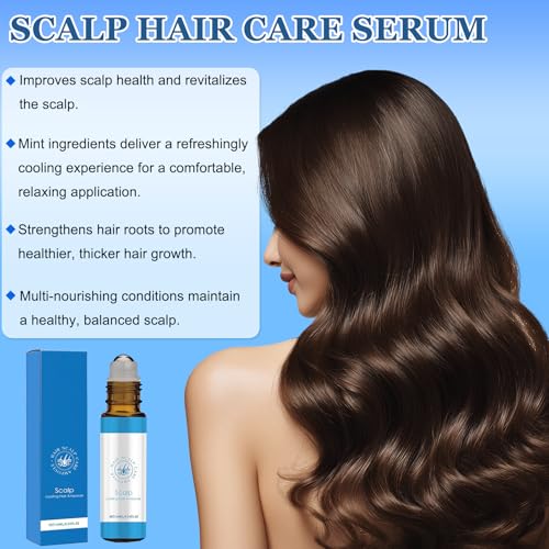 Advanced Hair Growth Roll-On Serum,Hair Growth Serum Roll On,Promotes Growth, Reduces Hair Loss, Nourishes Scalp & Roots,For All Hair Types(3Pcs)