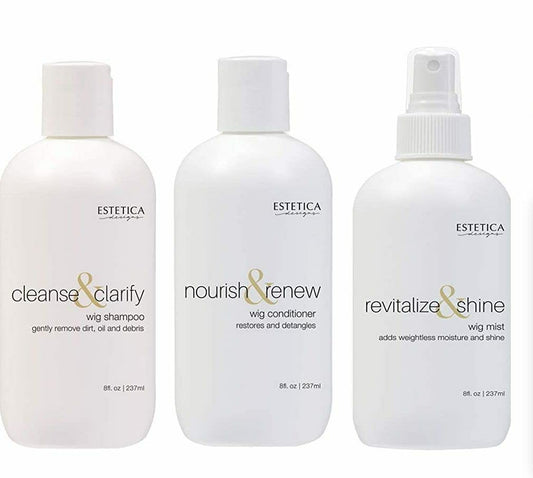 Estetica Designs Cleanse Wig Shampoo & Norish & Renew Conditioner & Wig Shine