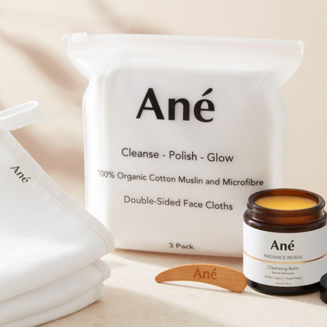 Ané Cleansing Balm Deep Cleansing Makeup Remover Balm with Travel-size Reusable Makeup Remover Cloth - 3.72 fl oz - Day & Night