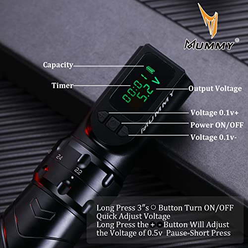 Mummy Anubis Extra Tattoo Machine Pen Battery Pack Power Supply USB-C Port 2000mAh(anubis extra battery)