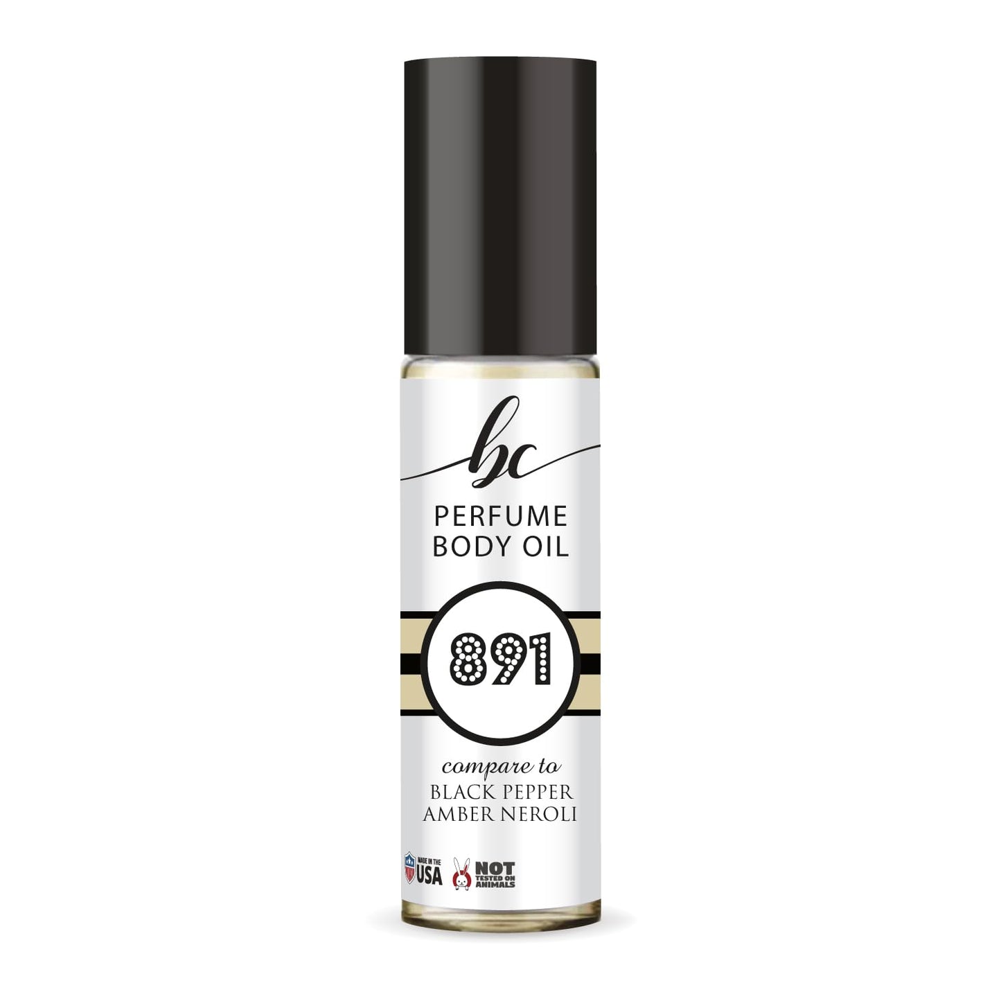 BIOCURA BC Perfume 891 Inspired by Black Pepper, Amber & Neroli For Women & Men Fragrance Body Oil Roll-On 0.3 Fl Oz/10ml