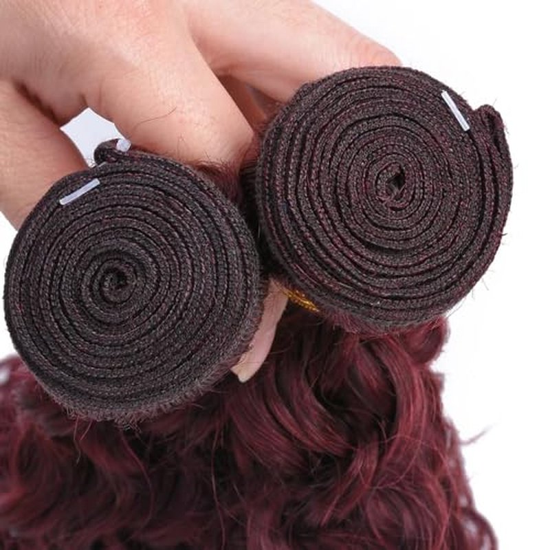 26 28 30 inch Burgundy Bundles Red Human Hair Bundles 99J Human Hair Bundle Burgundy Deep Wave Bundle Red Color