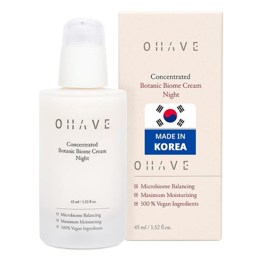 ZIOSTAND OHAVE Night Cream – Hydrating Korean Moisturizer for Instant Hydration & Overnight Skin Comfort – Gentle Face Cream for Women with Botanical Ingredients, 45ml