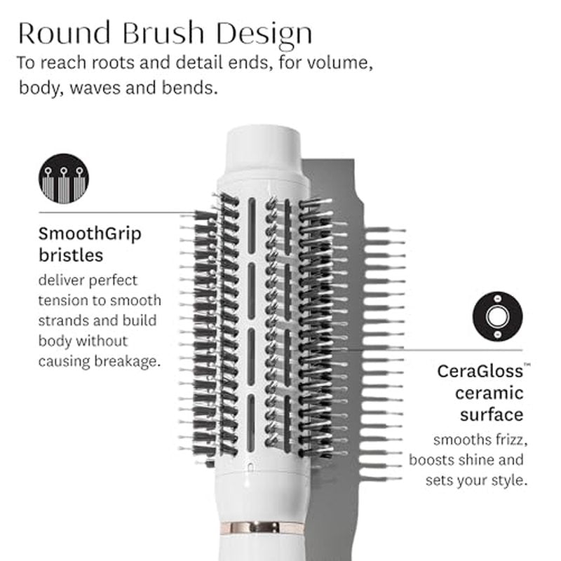 T3 AireBrush One-Step Smoothing and Volumizing Hair Dryer Brush, Blow Dryer Brush for Fast Drying and Styling with Multiple Heat and Speed Settings, Ceramic Oval Brush and Cool Shot
