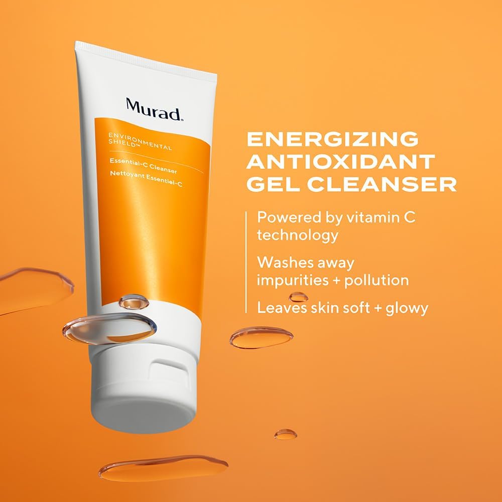 Murad Essential-C Facial Cleanser - Foaming Gel Face Wash- Vitamin C & Antioxidant Rich Treatment Backed by Science, 5.0 Fl Oz