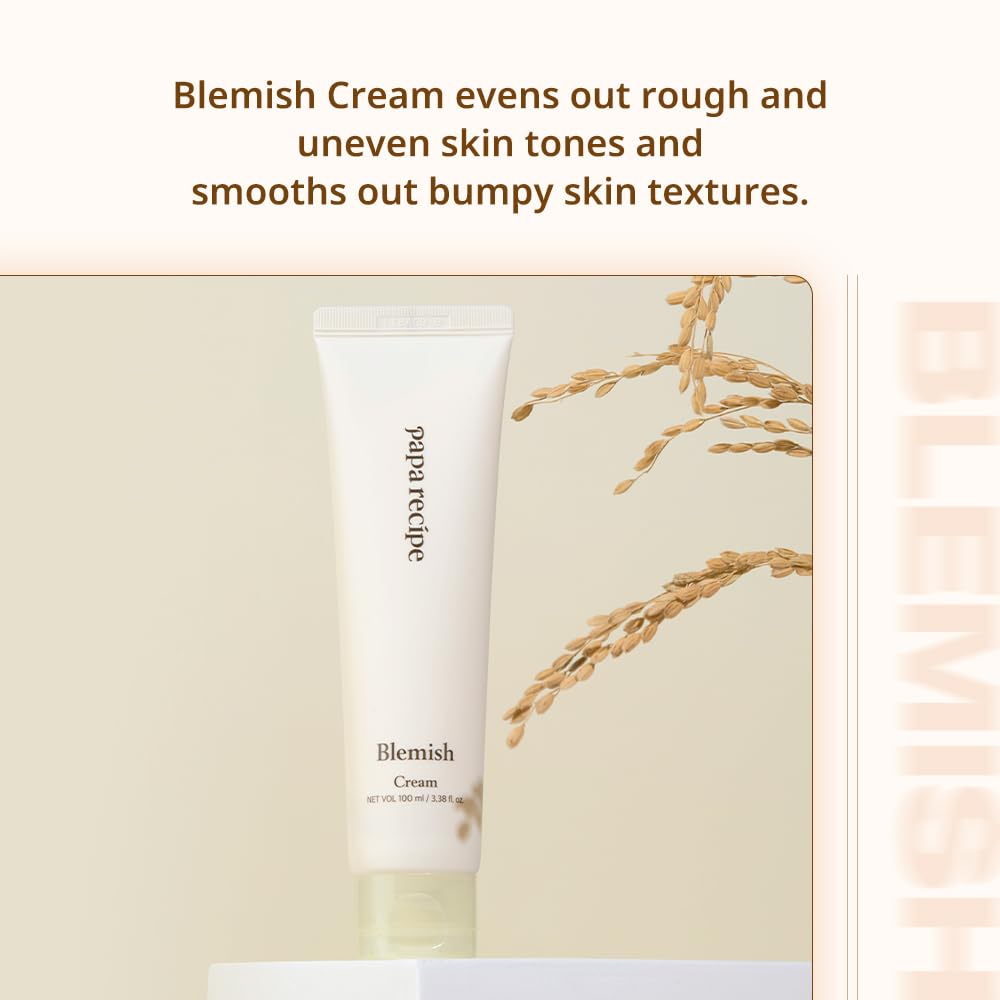 Papa Recipe Panthenol Blemish Cream 100ml– with Galactomyces and Niacinamide for Acne and Uneven Tone, Korean Skincare