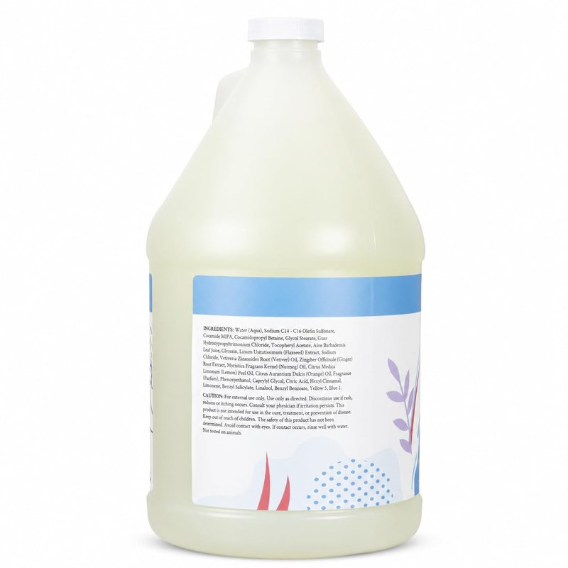 Ginger Lily Farms Botanicals All-Purpose Liquid Hand Soap Refill, Island Tranquility, 100% Vegan & Cruelty-Free, Green Tea Lemongrass Scent, 1 Gallon (128 fl oz)