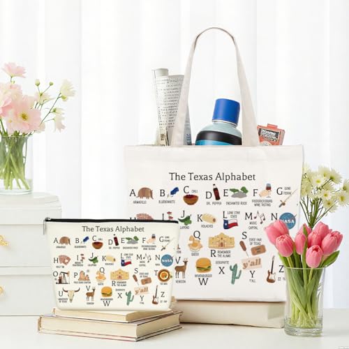 Texas State Speech Therapy 0ccupational Therapy Gifts Tote Bag Makeup Bag for Women Girl Sister Birthday Christmas