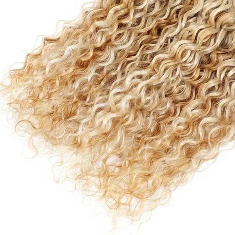30 30 30 inch #613 Bundles Human Hair Blonde Water Wave Bundles 27/613 Human Hair Bundle 2 Tone 613 Wet and Wavy Bundle